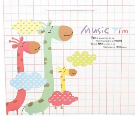 Giraffe Design Gift Paper Bag For Baby