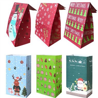 Christmas Design Kraft Paper Bag without Handle