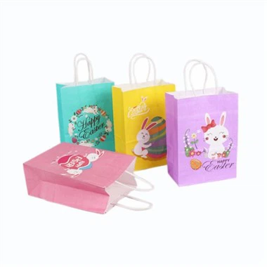 Easter Rabit Design Kraft Paper Gift Bags