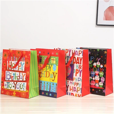 Happy Birthday Gift Paper Bag With Foil