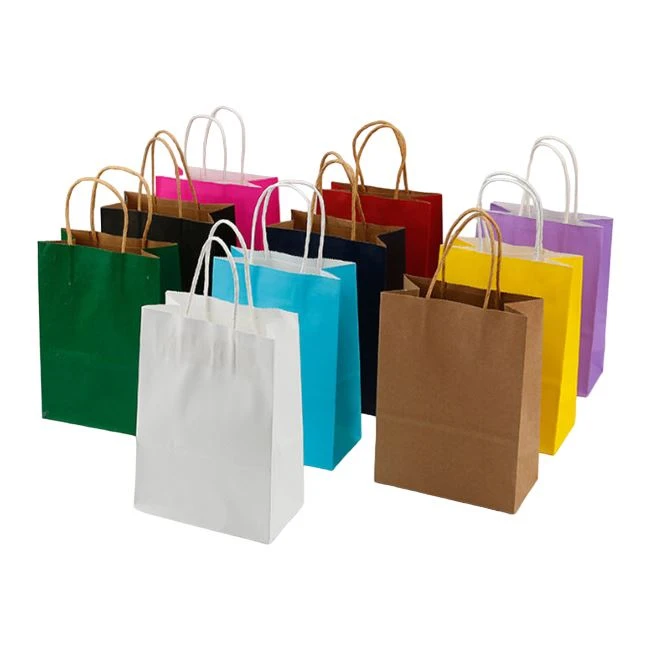 SOLID COLOR PRINTING KRAFT PAPER BAG