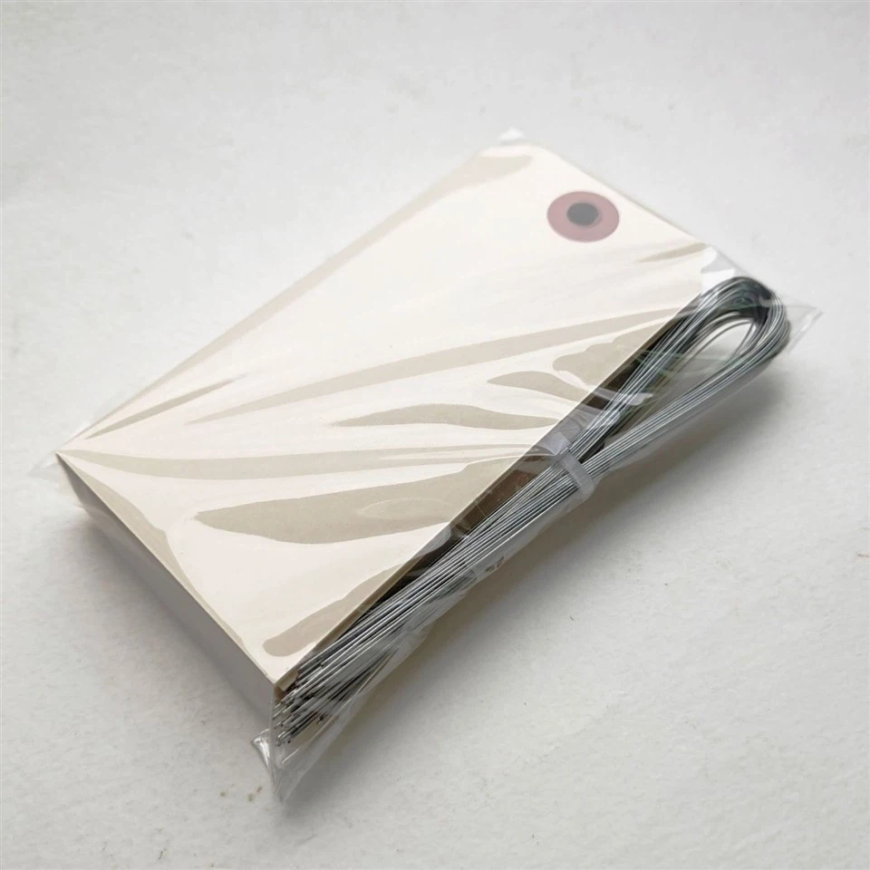 Manila Tag Eco-Friend Tag Printing Tag With Metal Wire Metal Fastener Tag With Reinforcement Board